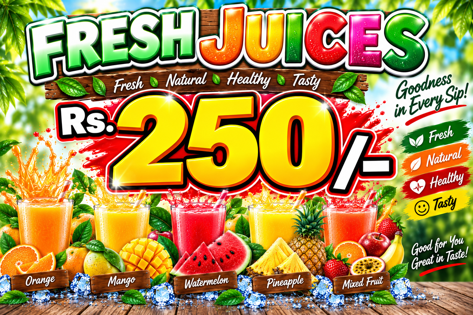 FRESH JUICES 250
