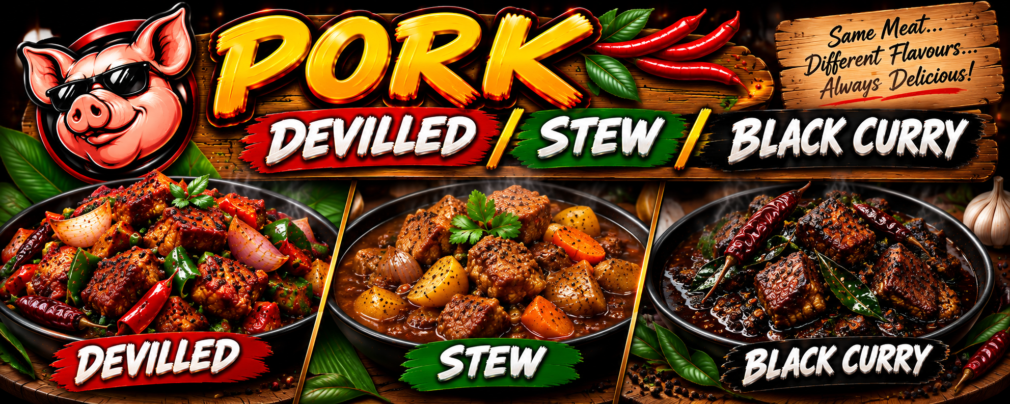 Pork Devilled/Stew/Black Curry-N