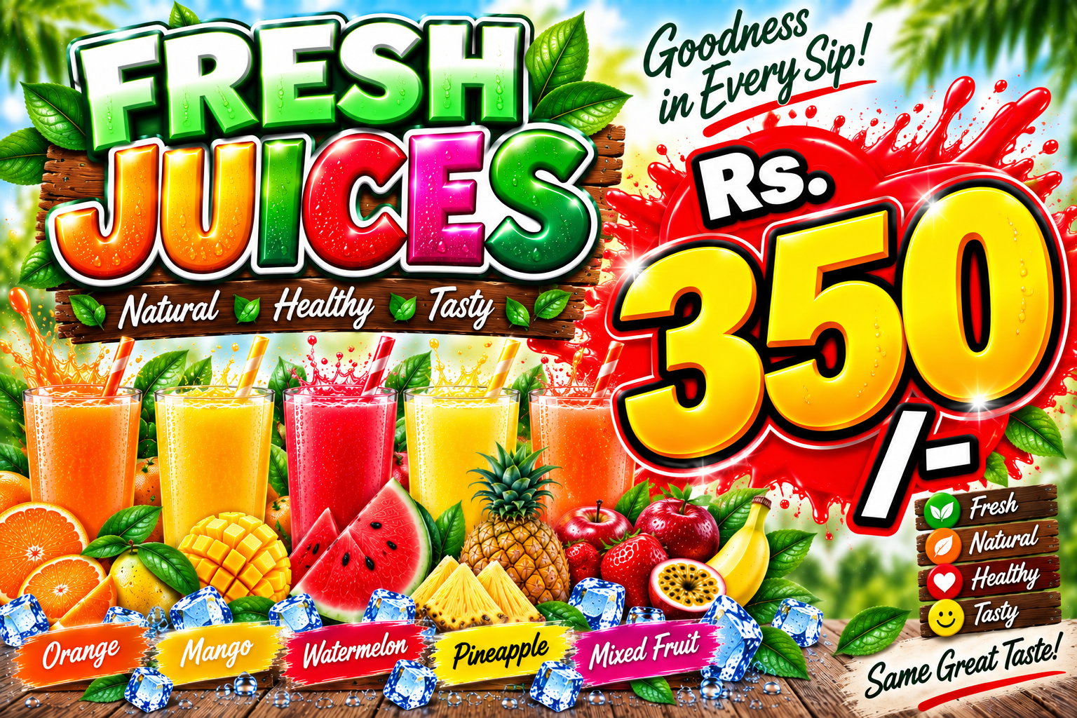 FRESH JUICES 350