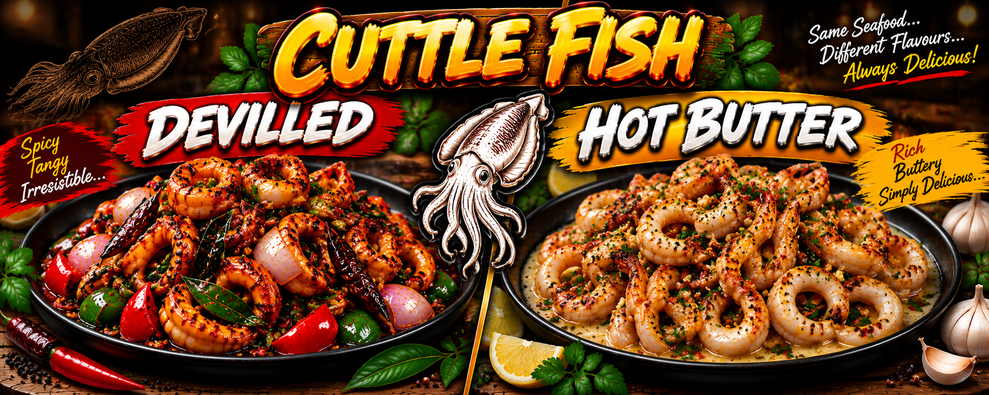 Cuttle Fish Devilled/Hot Butter-N